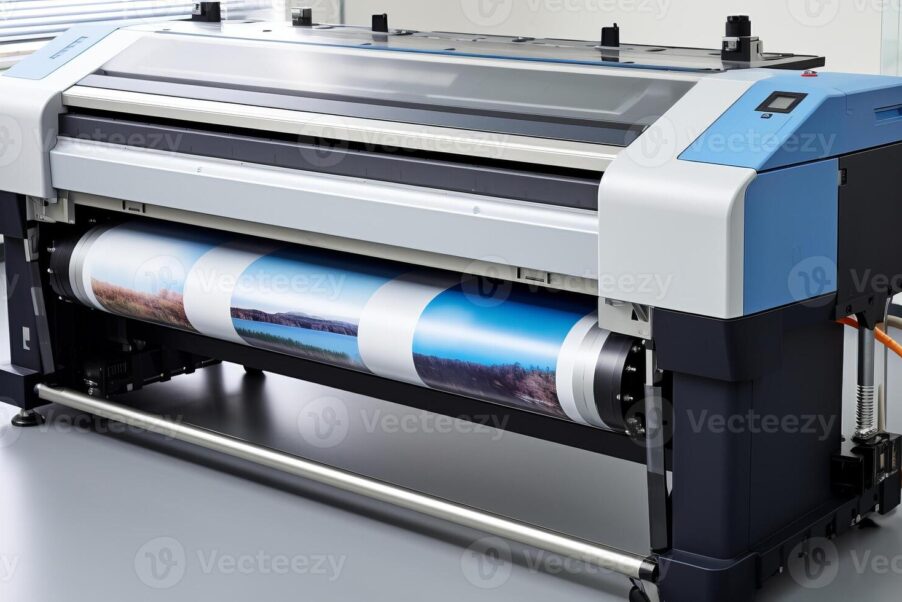 ai-generated-large-format-plotter-printing-professional-blueprints-with-copy-space-and-wide-design-concept-photo ai-generated-large-format-plotter-printing-professional-blueprints-with-copy-space-and-wide-design-concept-photo